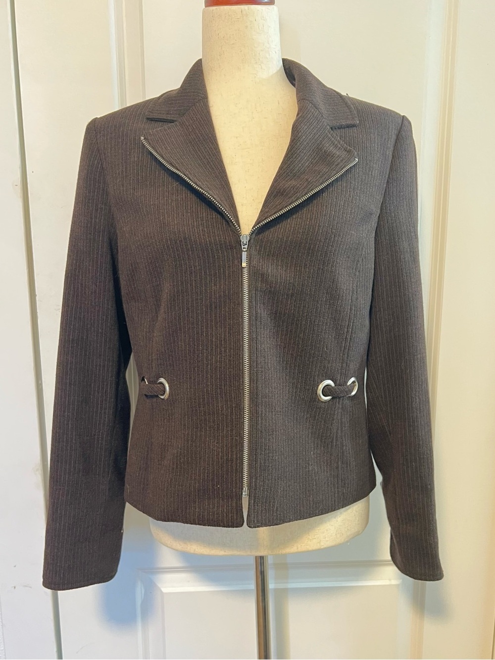 VNTG Y2K Ingenuity Made in Canada‎ Striped Blazer Jacket